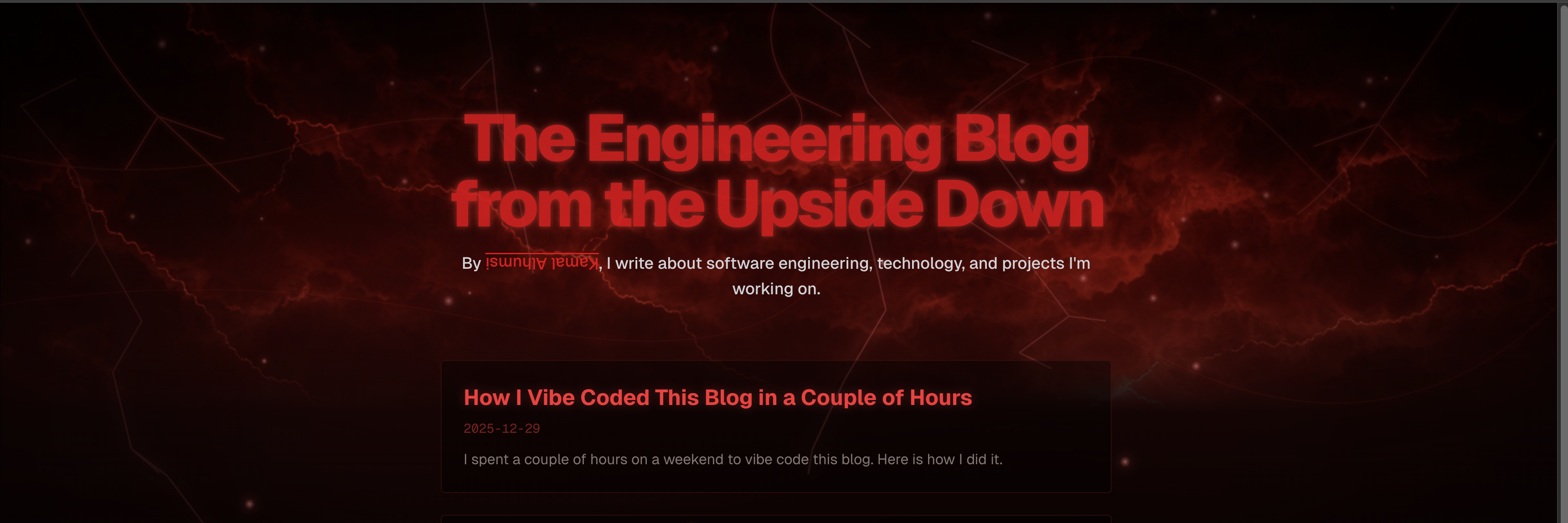 Homepage with clouds background